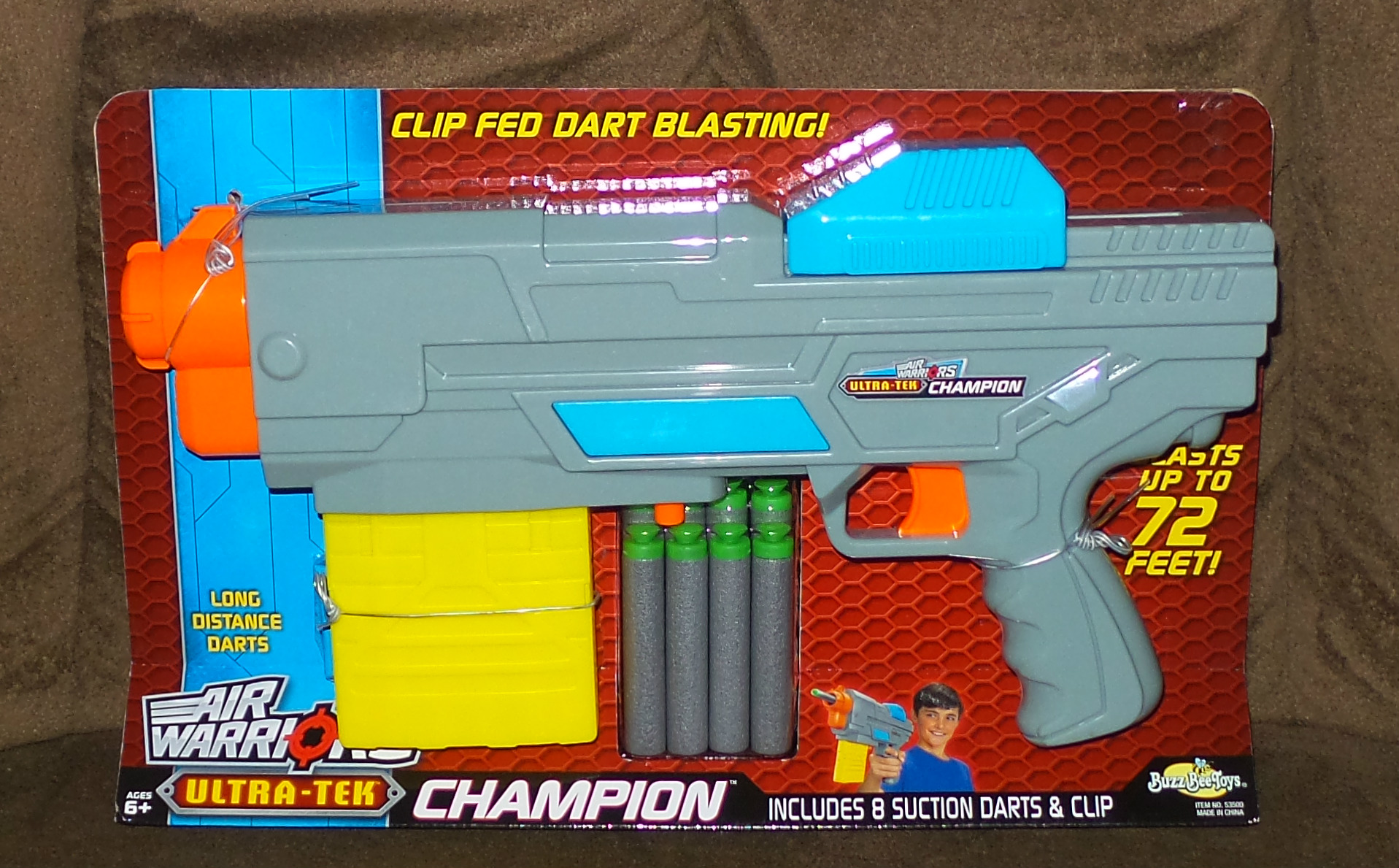 Buzz Bee Toys Air Warriors Ultra-Tek Wizard Blue Blaster Pistol Toy Gun