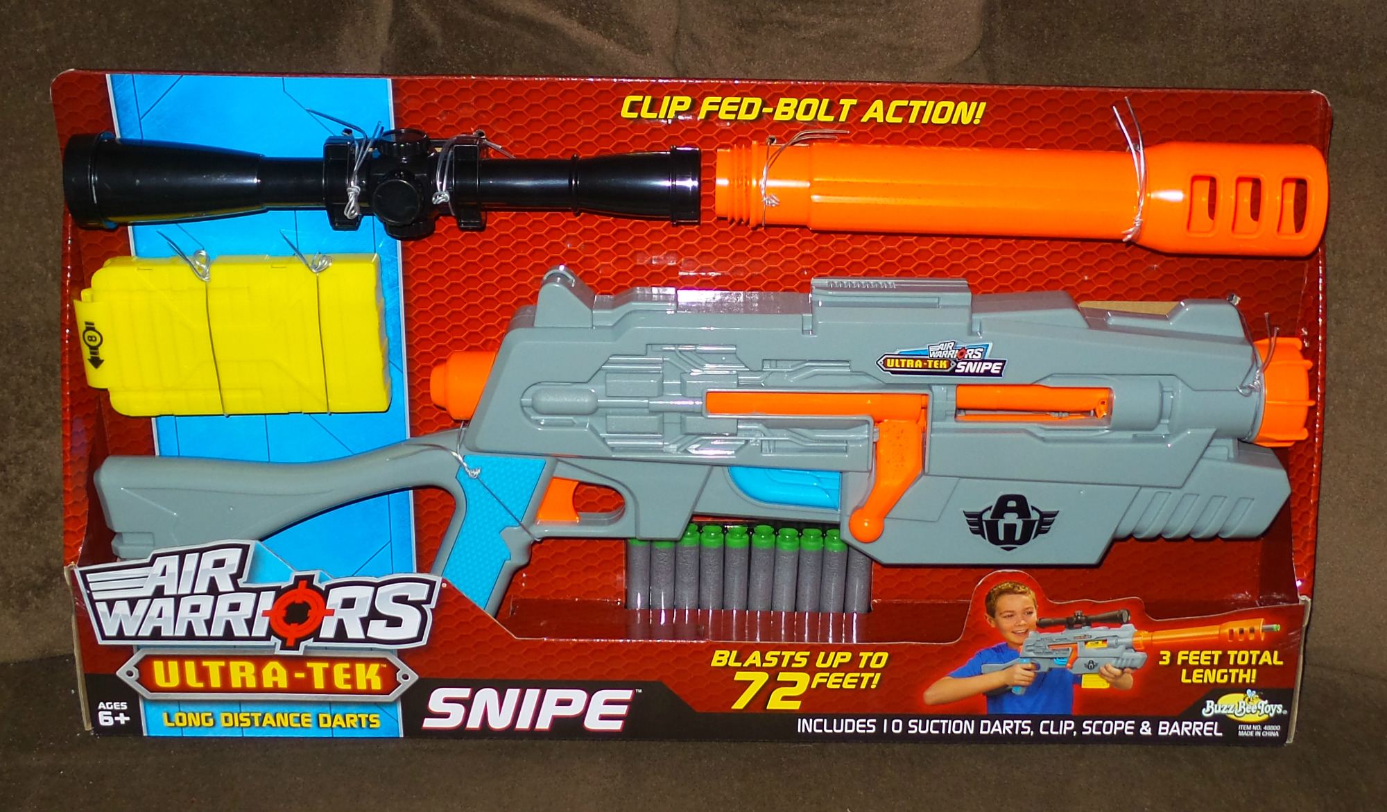 Buzz Bee Toys Air Warriors Ultra-Tek Wizard Blue Blaster Pistol Toy Gun